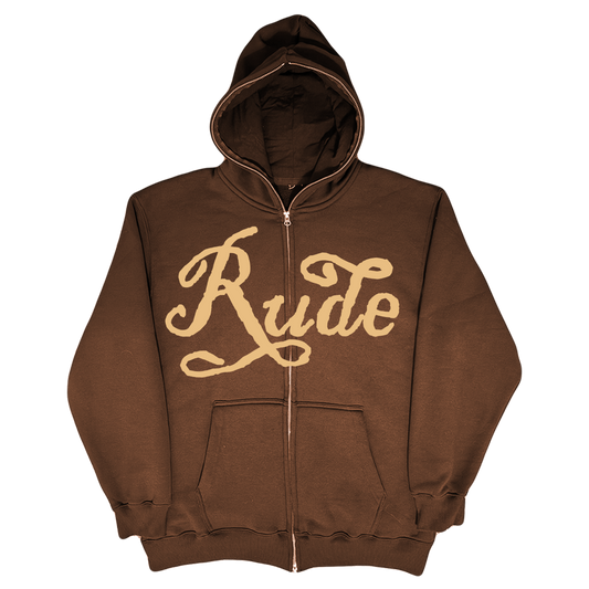 "Chocolate" Rudessential Full-Zip Hoodie