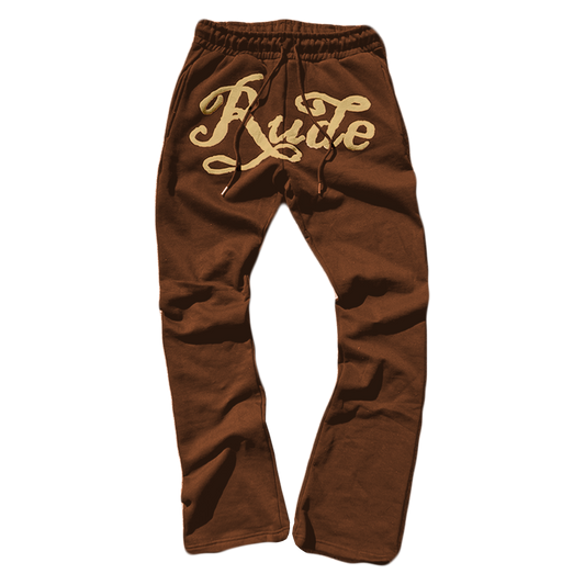 "Chocolate" Rudessential Stacked Pants